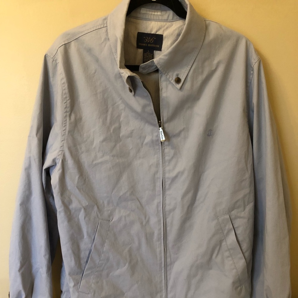 Men’s brooks brothers blue bomber jacket EUC